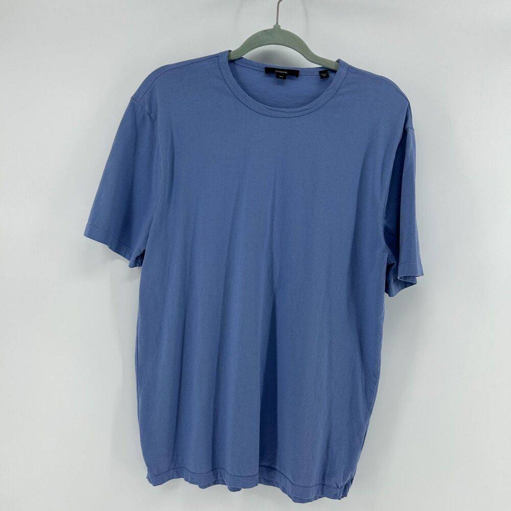 Vince Crew Neck Short Sleeve T-Shirt Men's M Purple Blue 100% Cotton Made in USA
